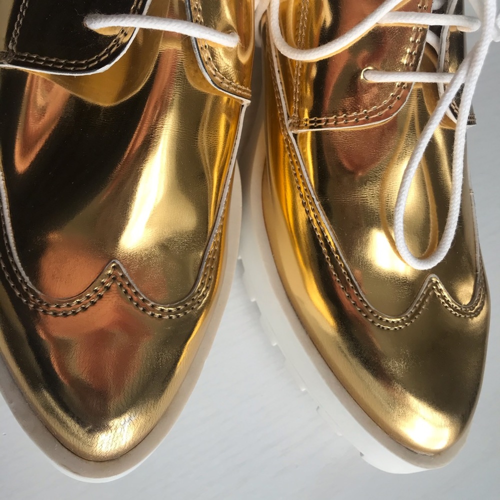 Miista Gold Oxfords